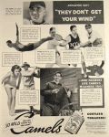 1935 Camel Cigarettes Ad ~ NY Giants Carl Hubbell
