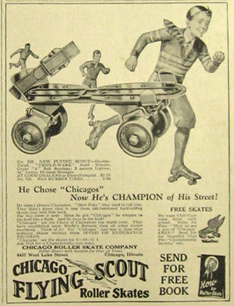 1931 Chicago Flying Scout Roller Skates Ad