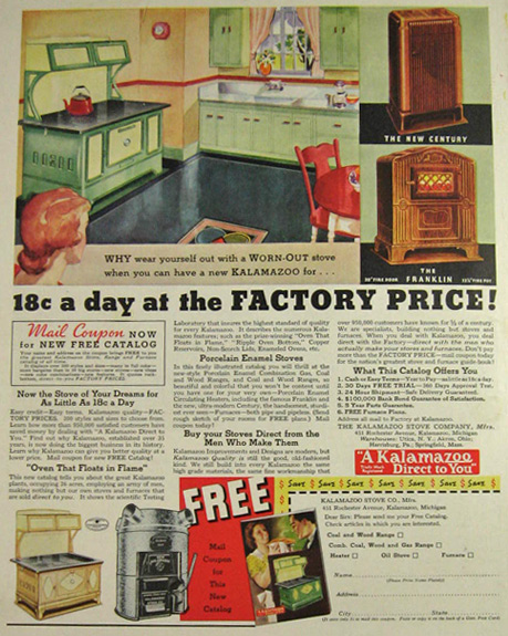 1935 Kalamazoo Stove, Range & Furnace Ad