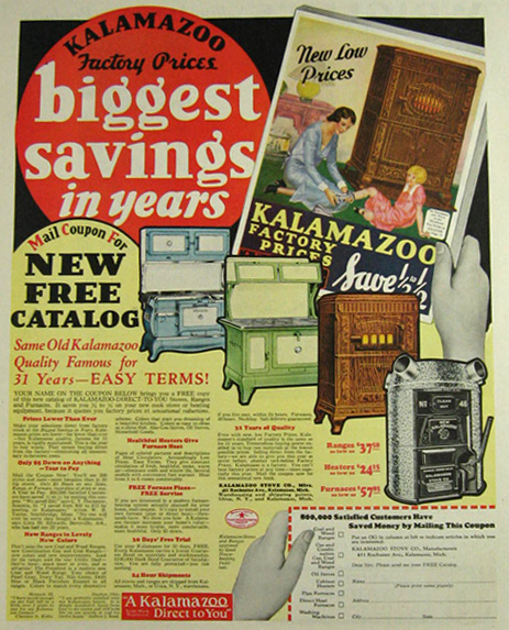 1931 Kalamazoo Stove, Range & Heater Ad