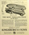 1928 Kingsbury Toy Car Ad ~ Sunbeam & Bluebird