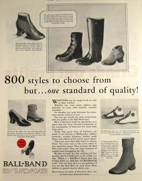 1929 Ball Band Shoes Ad