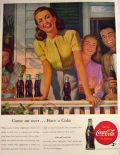 1947 Coca Cola Coke Ad ~ Come on Over