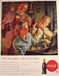 1947 Coca Cola Coke Ad ~ Gang Has Song Fest