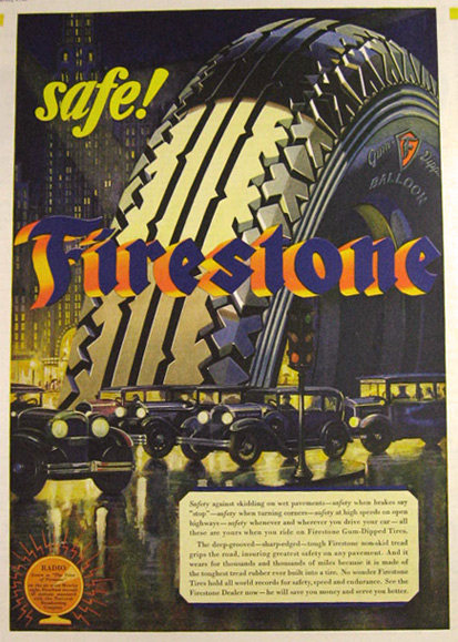 1929 Firestone Gum-Dipped Tires Ad