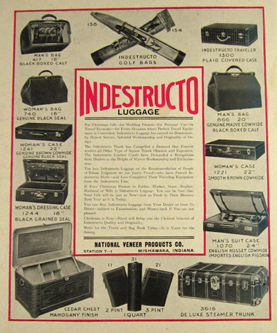 1911 Indestructo Luggage Ad