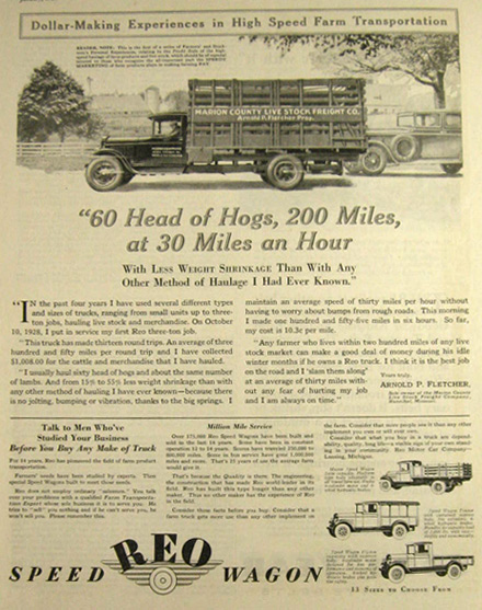 1929 REO Speed Wagon Truck Ad ~ Hannibal, MO