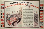 1928 Baby Ruth Candy Bar Ad ~ Olympic Champions