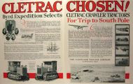 1929 Cletrac Cleveland Tractor Ad ~ Byrd Expedition