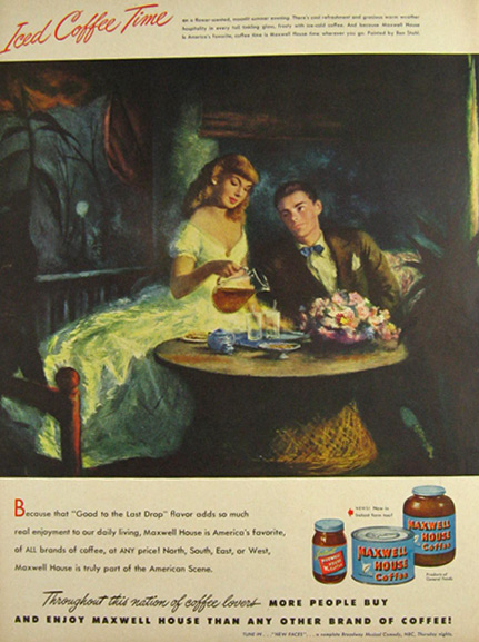 1948 Maxwell House Coffee Ad ~ Ben Stahl Art