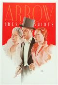 1939 Arrow Dress Shirts Ad ~ Beautiful Hans Flato Art
