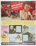 1937 Camel Cigarettes Ad ~ Red Wings Herb Lewis
