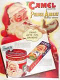 1946 Camel Cigarettes & Prince Albert Tobacco Ad ~ Santa