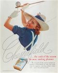 1939 Chesterfield Cigarettes Ad ~ Woman Fly Fishing