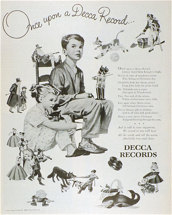 1946 Decca Records Retro Ad ~ Decca Records for Children