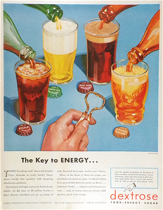 1946 Dextrose Ad ~ The Key to Energy