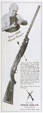 1949 Ithaca Gun Ad ~ Featherlight Repeater Rifle