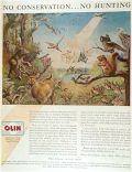 1946 Olin Industries Ad ~ No Conservation, No Hunting
