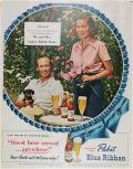 1949 Pabst Blue Ribbon Ad ~ Angier Biddle Duke