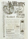 1897 Williams Jersey Cream Soap Ad ~ Thermometer Offer
