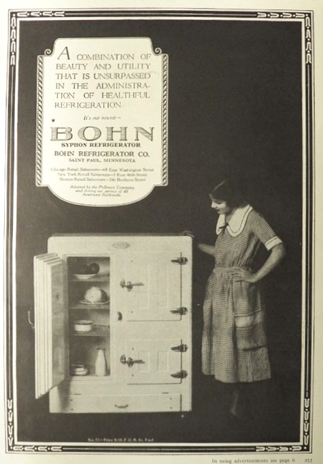 1924 Bohn Refrigerator Ad ~ Beauty & Utility