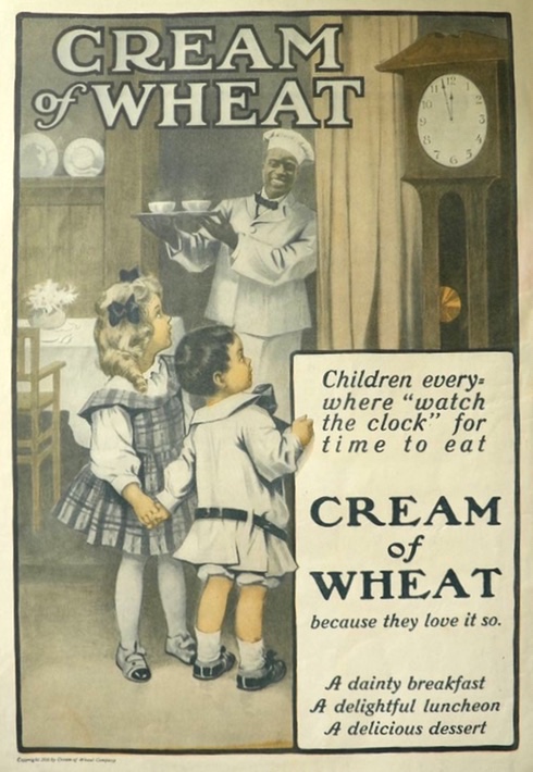 1910 Cream of Wheat Ad ~ Children Watch the Clock
