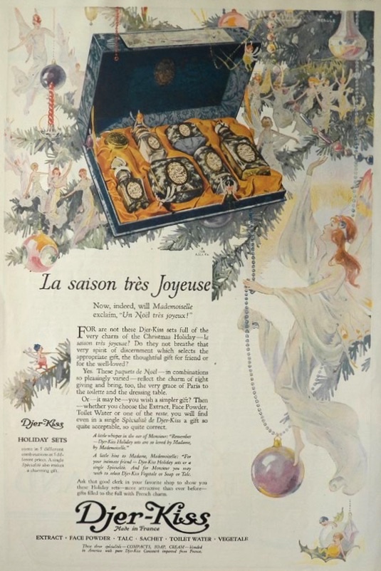 1920 Djer Kiss Ad ~ Christmas Gift Sets