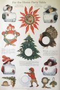 1913 Christmas Party Decorations ~ Cut-Outs for the Table Print