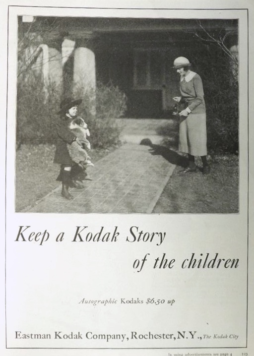 1922 Kodak Camera Ad ~ Story of the Children ~ Child with Dog
