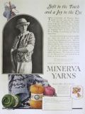 1923 Minerva Yarns Ad ~ Joy to the Eye