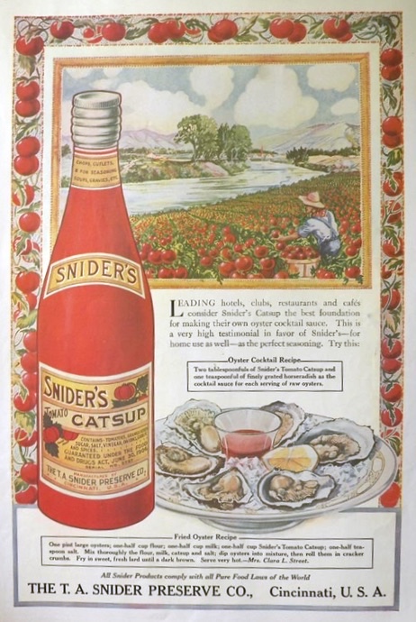 1913 Snider's Catsup Ad ~ Wonderful Art