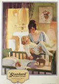 1924 Standard Plumbing Ad ~ Mom Puts Baby to Bed