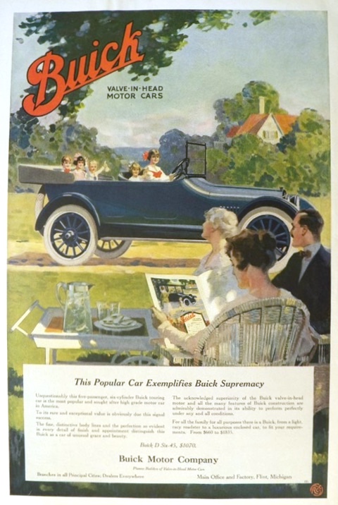 1917 Buick D-45 Ad ~ Buick Supremecy