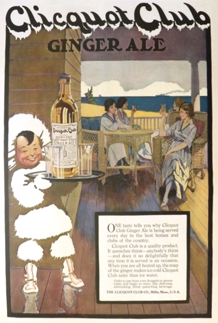 1917 Clicquot Club Ad ~ Eskimo at Country Club
