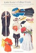1909 Original Paper Dolls Sheet ~ Little Louise's College Cousin
