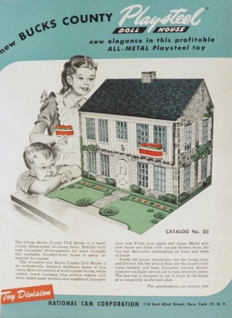 1948 Playsteel Bucks County Doll House Ad