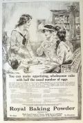 1917 Royal Baking Powder Ad ~ Baking with Less Eggs