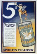 1917 Spotless Cleanser Ad ~ "Jiffy" the Fairy Sprite