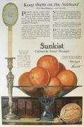 1917 SUnkist Oranges Ad ~ Keep Them on the Sideboard