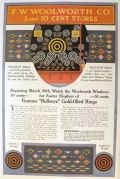 1917 Woolworth 10&cent; "Bullseye" Rings Ad ~ Easter Display