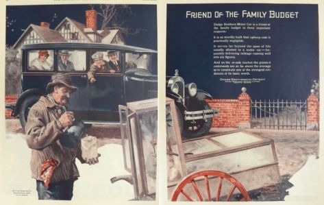 1927 Dodge Car Ad ~ Friend to the Family Budget