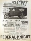 1924 Federal Knight Truck Ad ~ Blue Valley Butter Truck