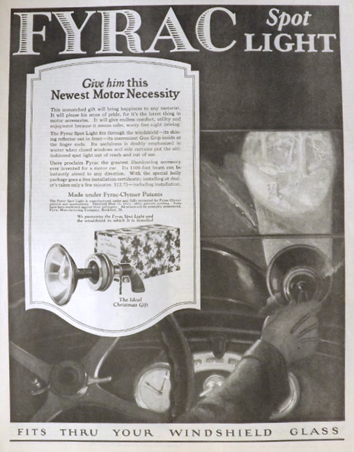 1923 Fyrac Automobile Car Spotlight Ad