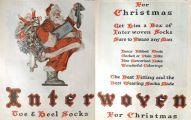 1923 Interwoven Socks Ad ~ Santa Claus