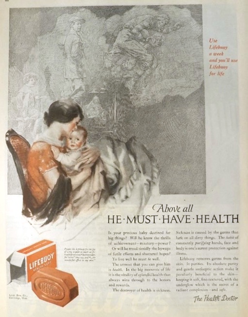 1924 Lifebuoy Soap Ad ~ He Must Have Health
