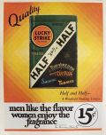 1927 Lucky Strike Half & Half Tobacco Ad