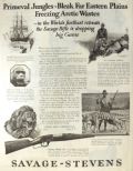 1924 Savage Rifle Ad ~ Roy Chapman Andrews Photo