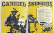 1927 Gabriel Snubbers Ad ~ Cowboy Lassos Bull