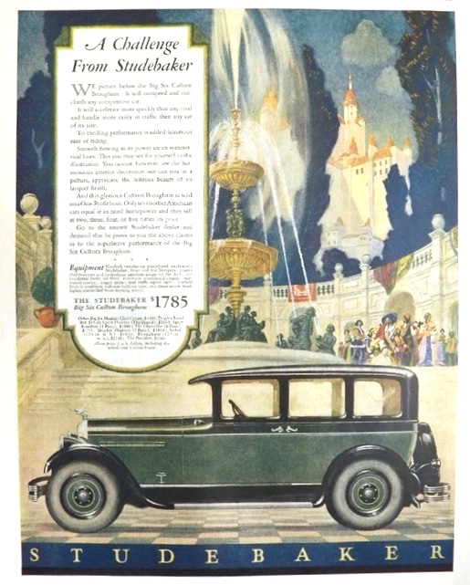 1927 Studebaker Ad ~ Big Six Custom Brougham