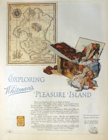 1924 Whitman's Candy Ad ~ Exploring Pleasure Island